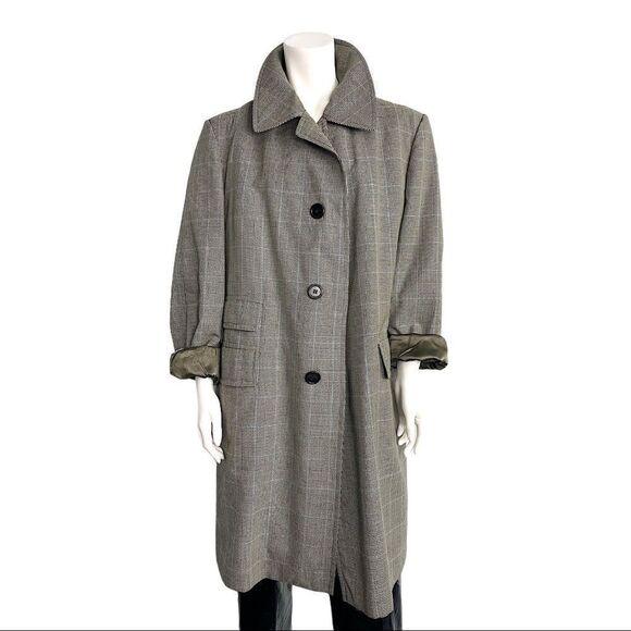 Vintage Aquascutum wool blend houndsthooth coat - Picture 2 of 15